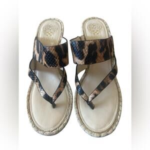 Vince Camuto Animal Print Summer Wedge Sandals